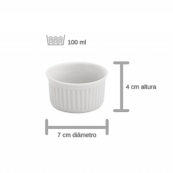 Alugar Ramequim Ceramica Finger Food ----- 8 Cm Ø X 4,5 Cm Alt --- 100 Ml