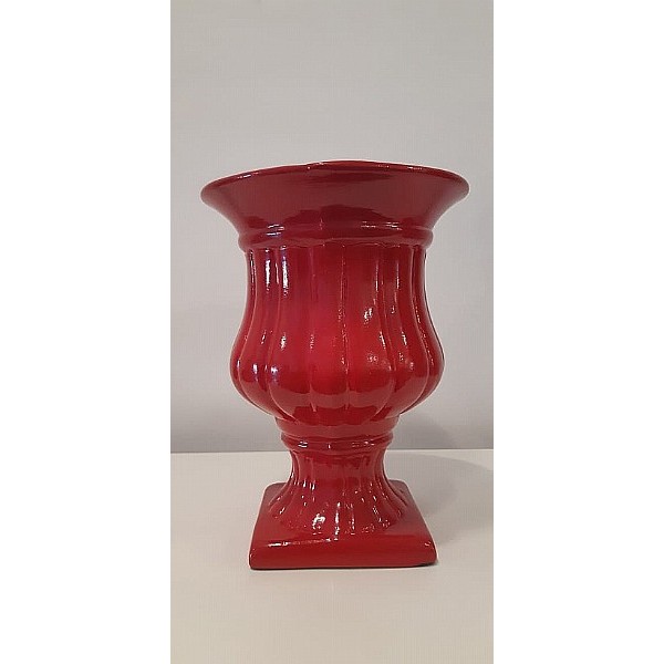 Alugar Vaso Ceramica Vermelho Xing ---- 11cm Ø X 13 Cm Alt
