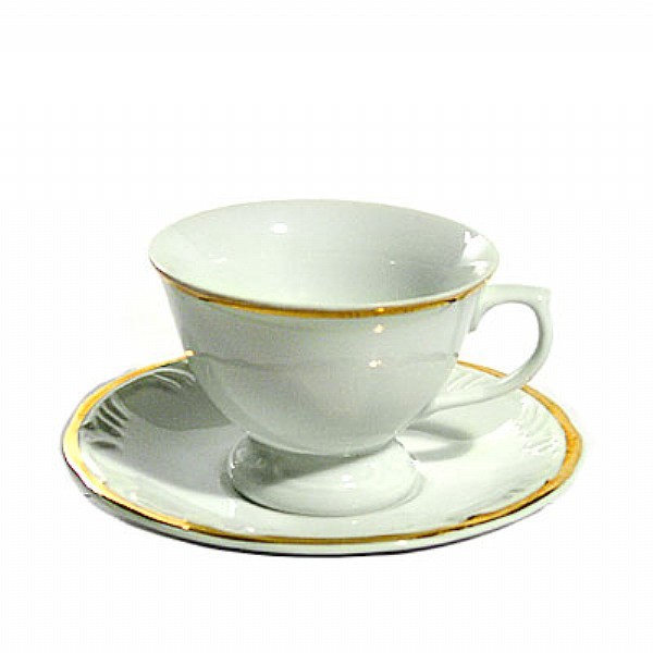 Alugar Xicara Café Friso Ouro(com Pires) Porcelana -schmidt -60ml